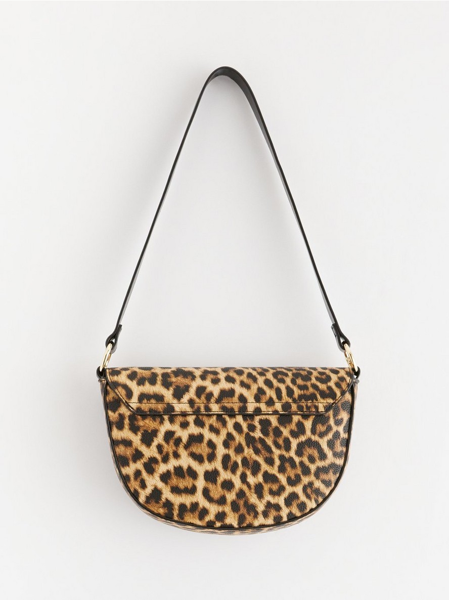 Bag with leopard print Dark Beige