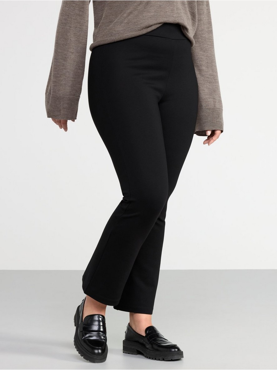 Cropped kick-flared Punto trousers Black